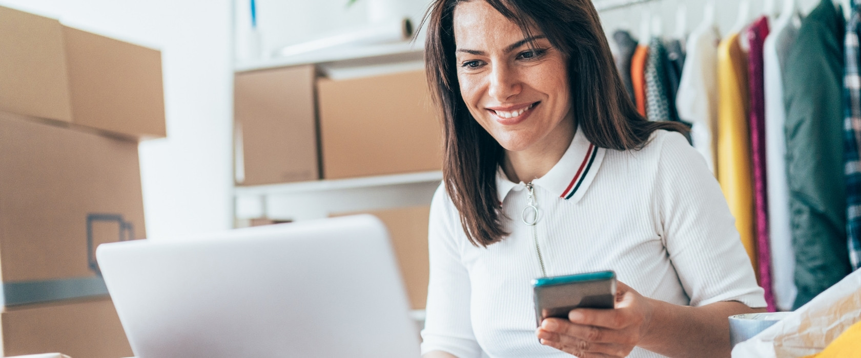 Retail business owner utilizing ACH for automatic payments